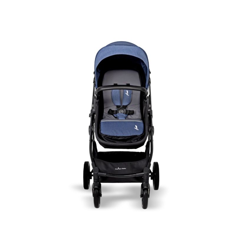 Coche Milan Premium Baby Azul con Portabebé